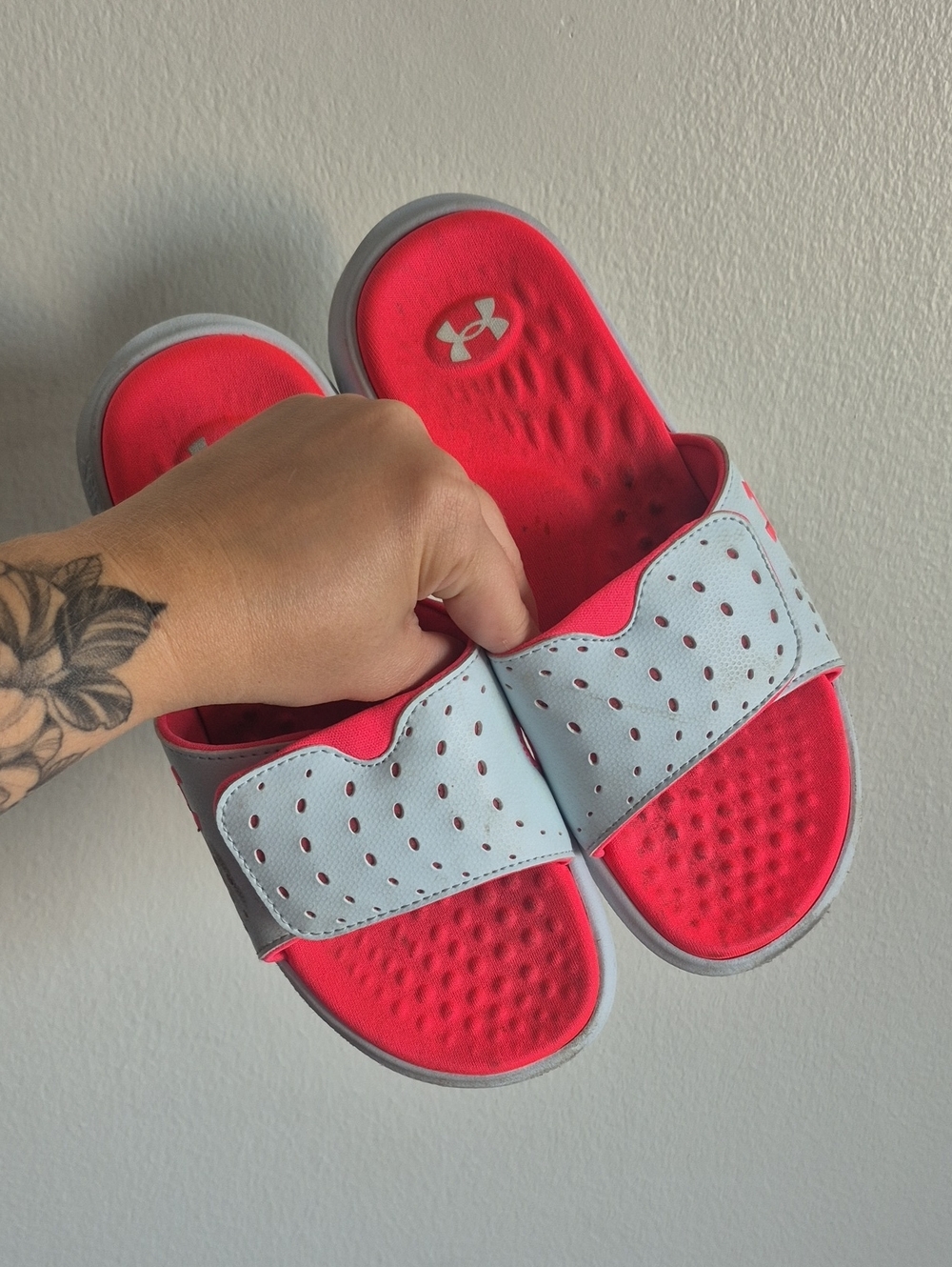 Under Armour Kids' Slide Sandals - Pink/White